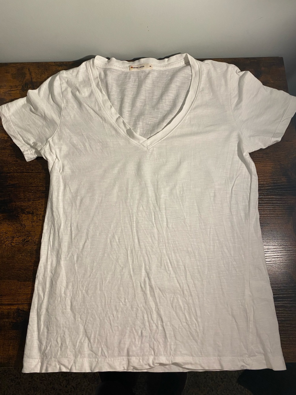 Marine Layer White V-Neck Tee
